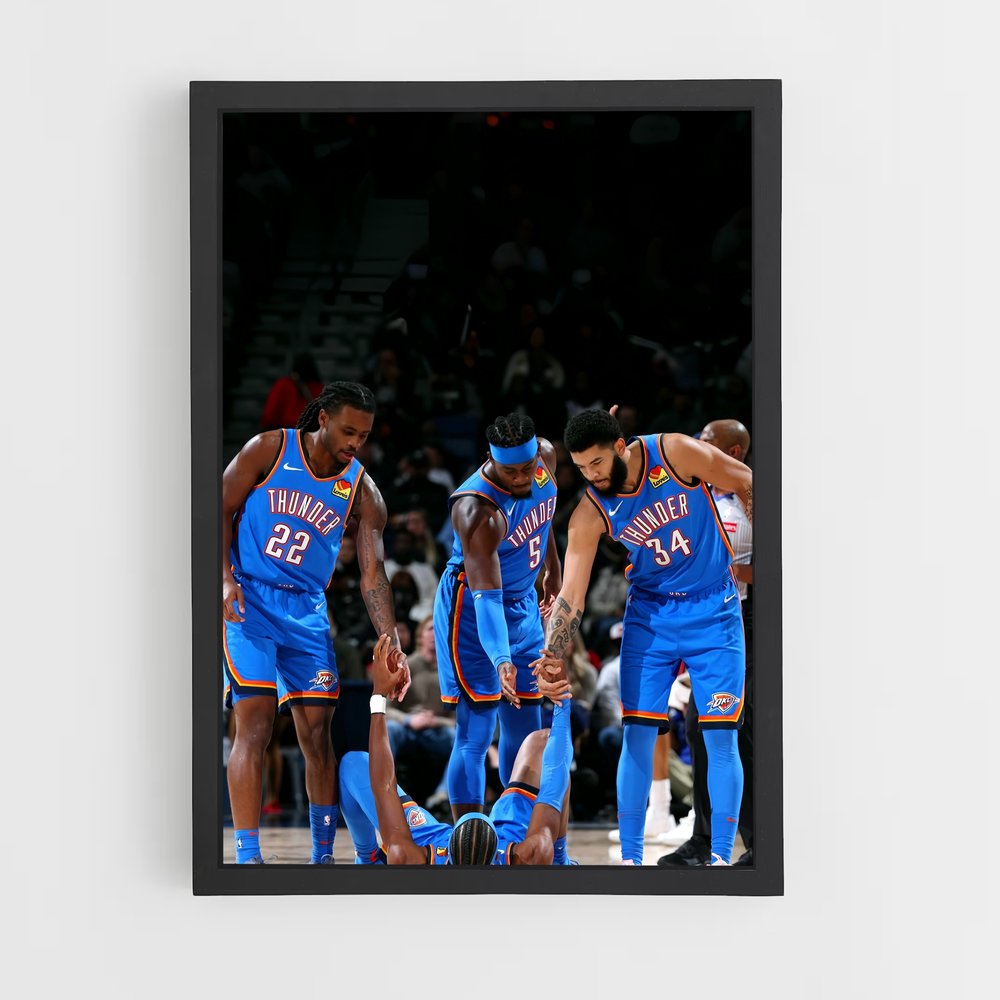 Poster Oklahoma de city – affiche Basketball (vue 2)